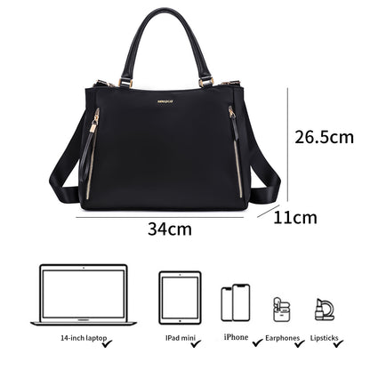 KEBEIXUAN Women's Laptop Bag - Stylish Shoulder Tote for Computers and Tablets, Zippered Handbag for Work, Travel, and Gifts for Teachers