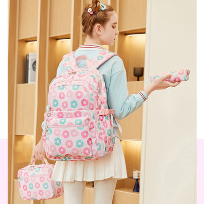 KEBEIXUAN Backpacks for Girls Casual Set with Lunch Bag