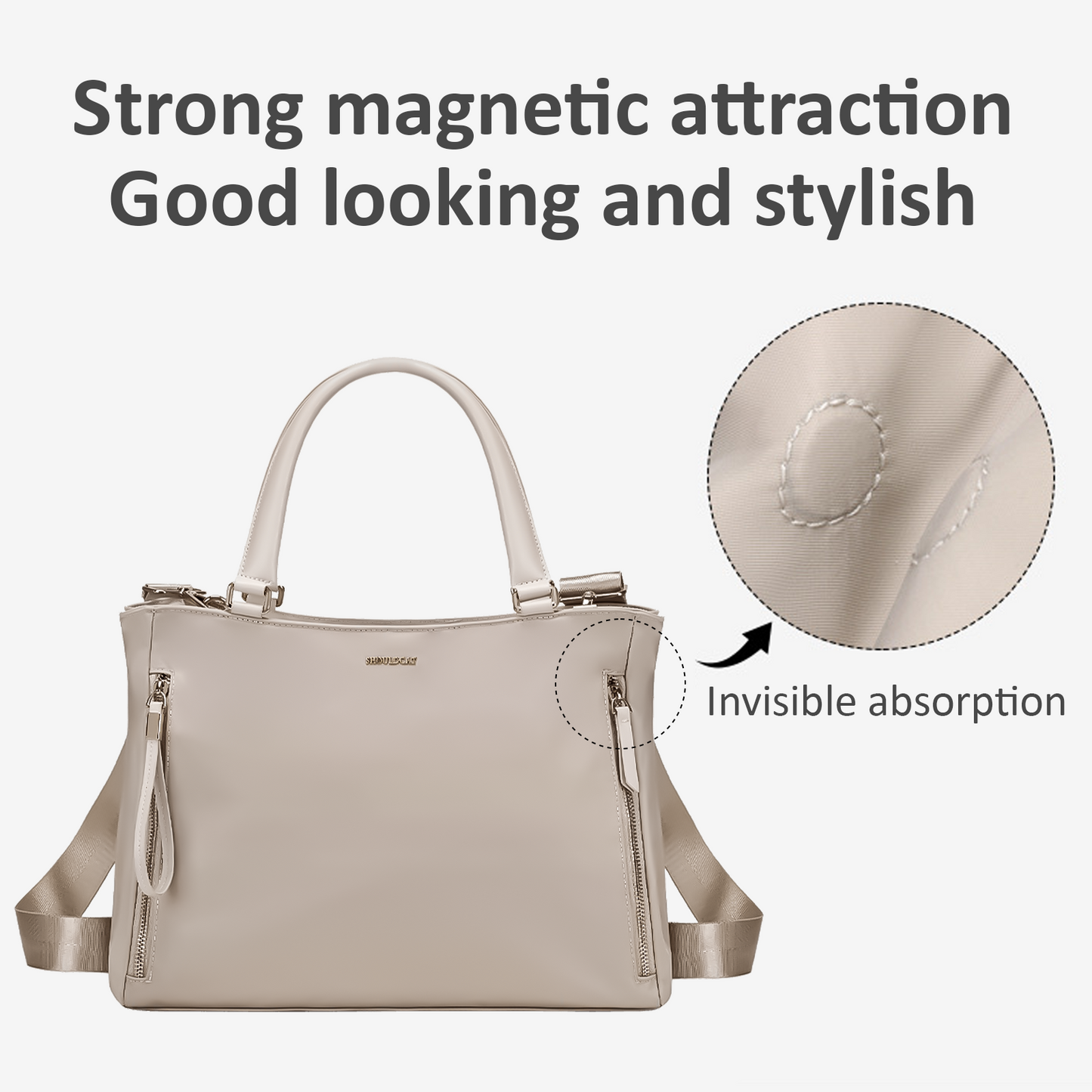 KEBEIXUAN Women's Laptop Bag - Stylish Shoulder Tote for Computers and Tablets, Zippered Handbag for Work, Travel, and Gifts for Teachers