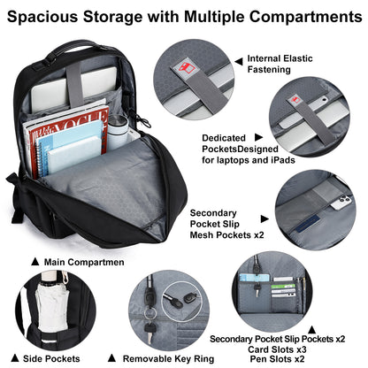 KEBEIXUAN Backpacks for Men Laptop Backpack Business Anti Theft Computer Bag for College School 15.6 Inch Work Backpack with USB Charge Port