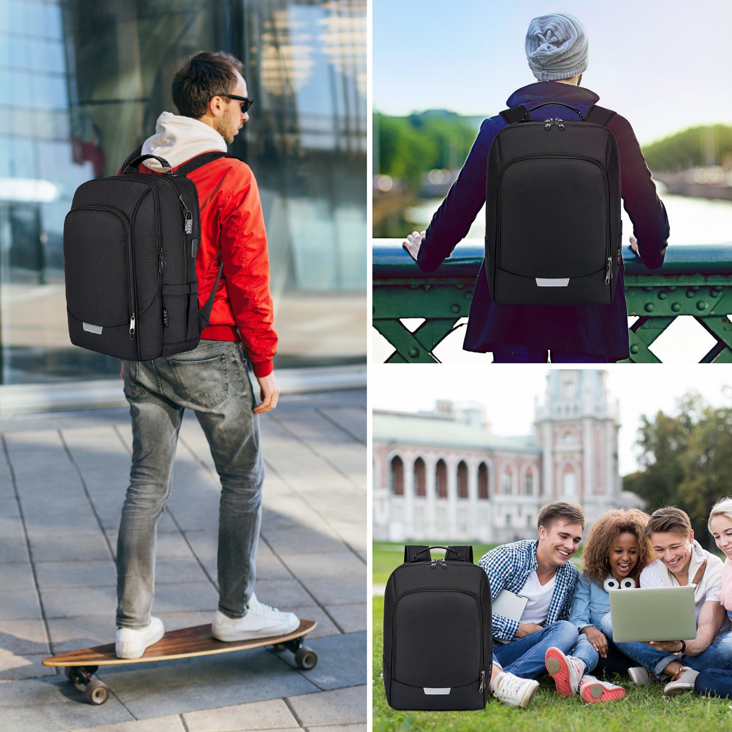 KEBEIXUAN Backpacks for Men Laptop Backpack Business Anti Theft Computer Bag for College School 15.6 Inch Work Backpack with USB Charge Port