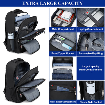 KEBEIXUAN Backpacks for Men Laptop Travel Backpack Anti Theft College School Computer Bag Large Backpack for Men Fits 17 Inch Laptop