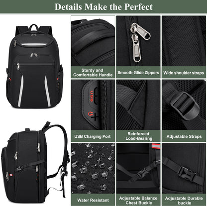 KEBEIXUAN Backpacks for Men Laptop Backpack Travel Anti Theft College School Bag Extra Large Backpacks Fits 17 Inch Computer