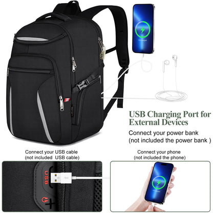 KEBEIXUAN Backpacks for Men Laptop Backpack Travel Anti Theft College School Bag Extra Large Backpacks Fits 17 Inch Computer