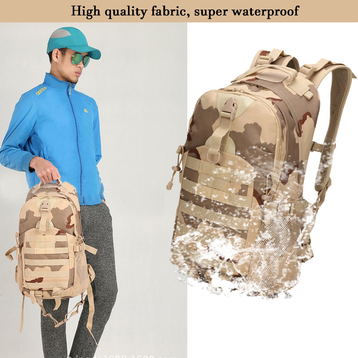 KEBEIXUAN 35L Rucksack Tactical Backpack Trekking rucksacke Outdoor Travel