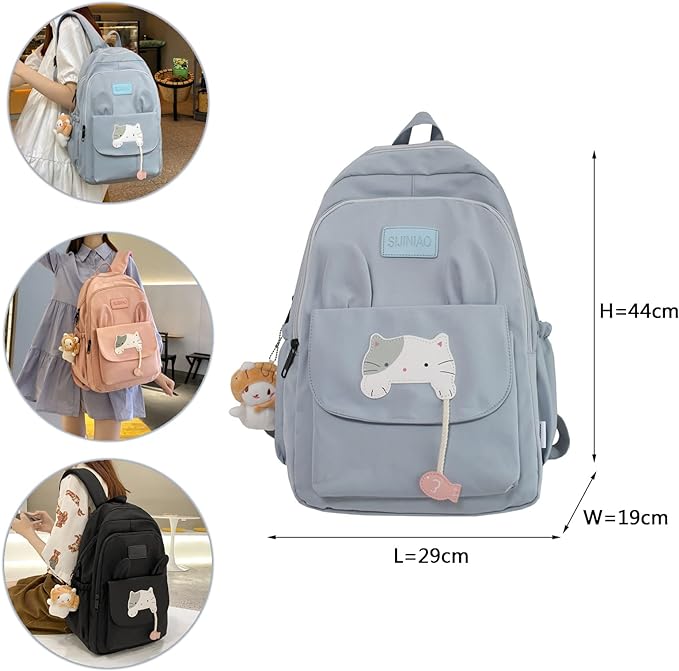 kebeixuan girls backpacks cute multiple compartments laptop lightweight