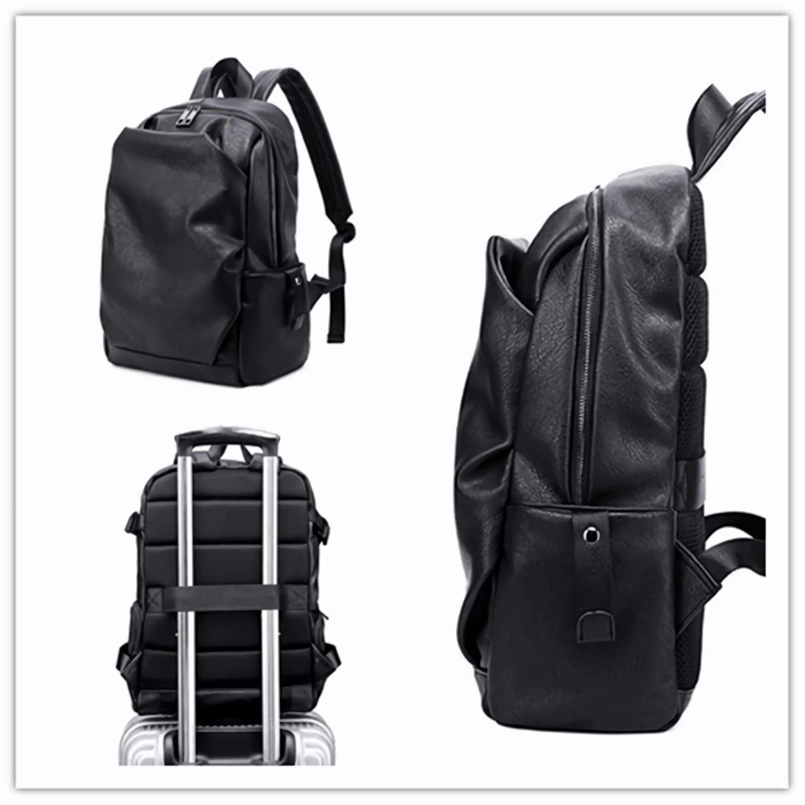 kebeixuan leather backpack waterproof daypack