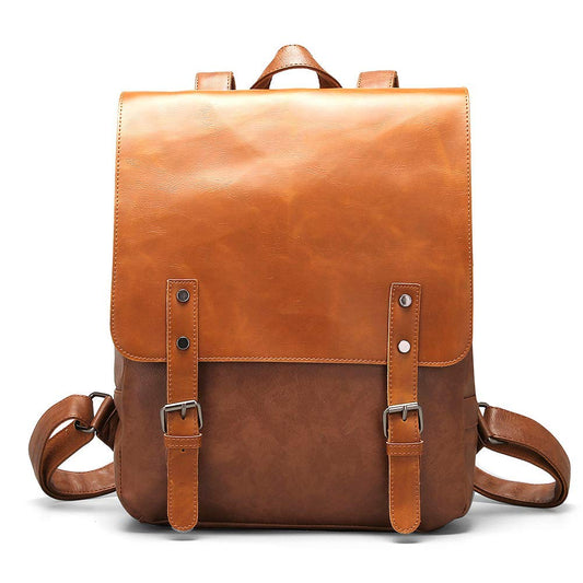 kebeixuan vegan leather backpacks vintage laptop bookbag