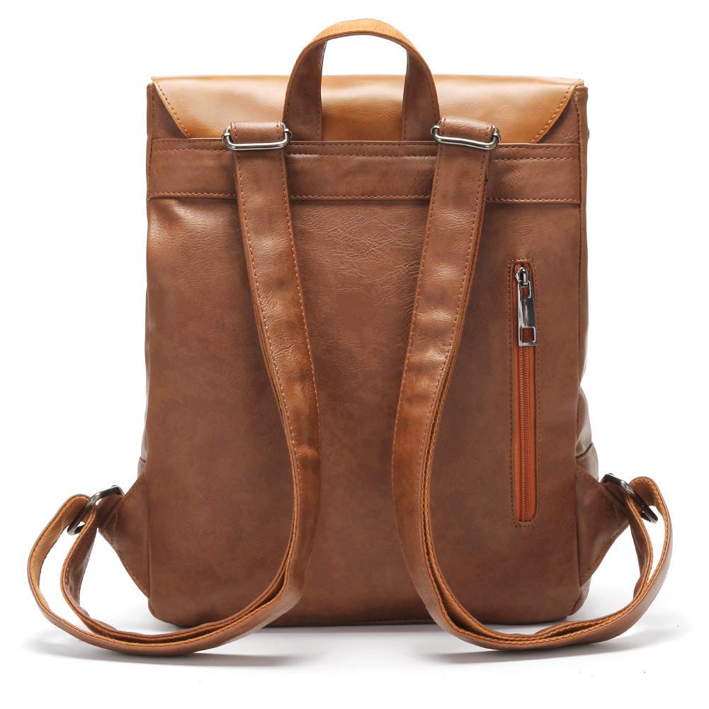 kebeixuan vegan leather backpacks vintage laptop bookbag