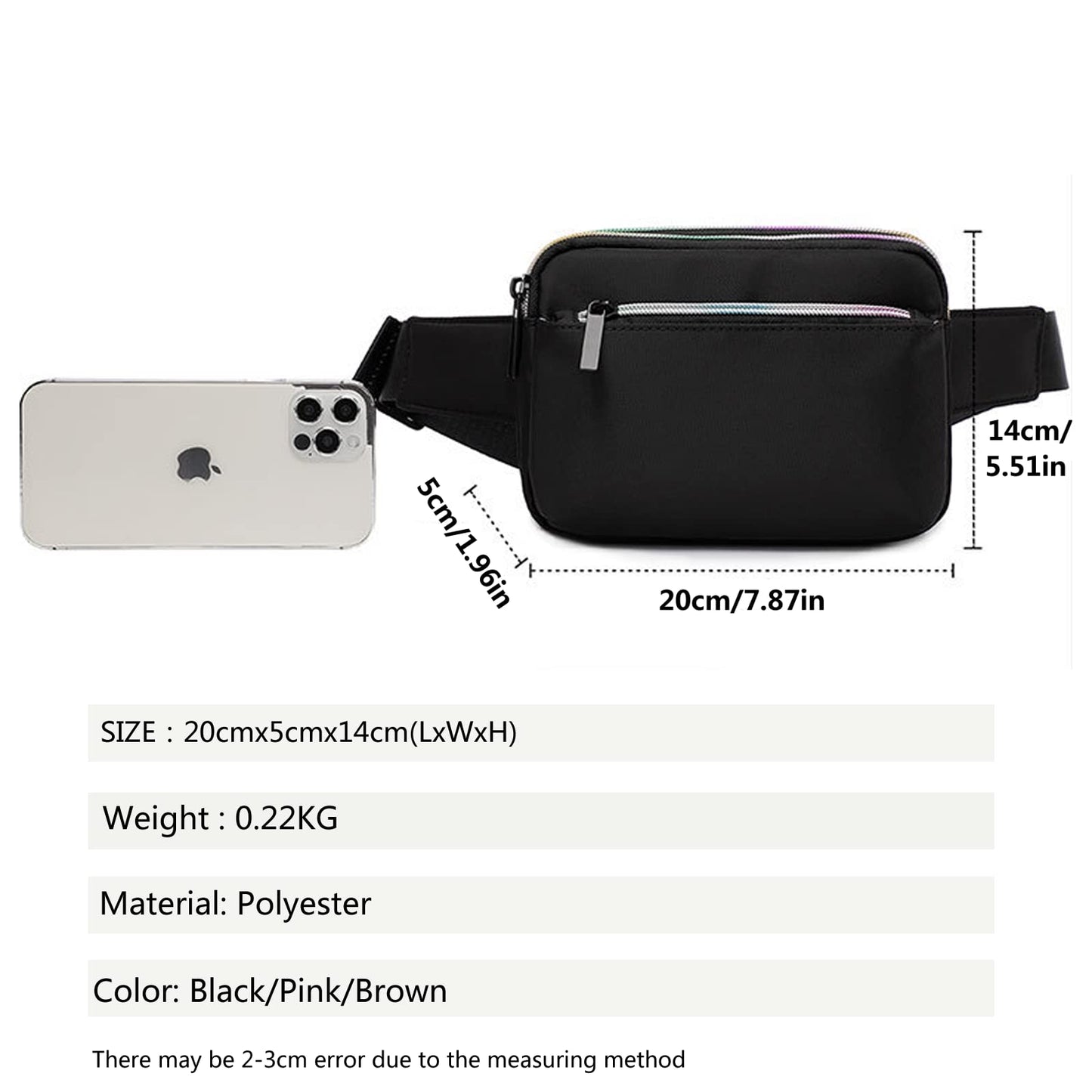 kebeixuan fanny pack belt bag stylish water repellent 