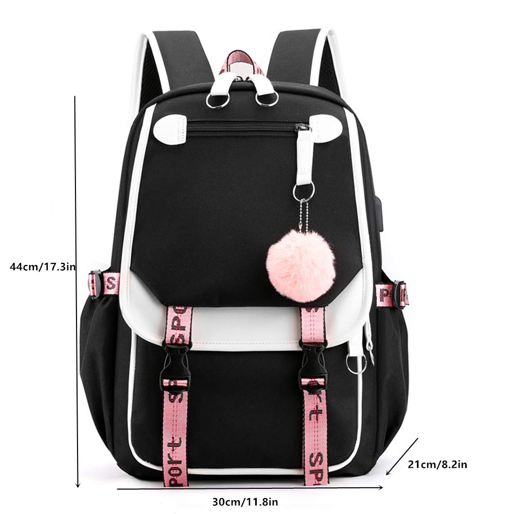 kebeixuan kids girls backpacks fashion USB charging cute