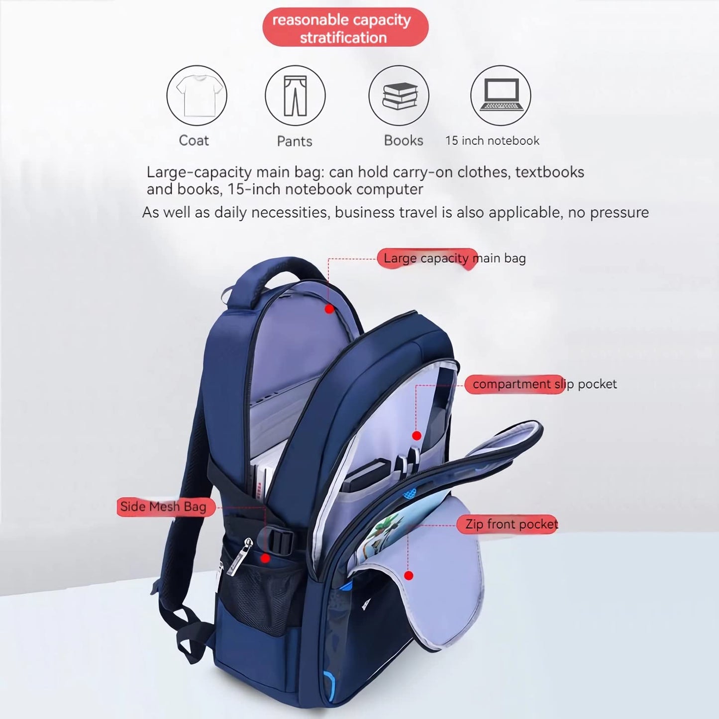 kebeixuan boys backpacks water-resistant hidden pocket