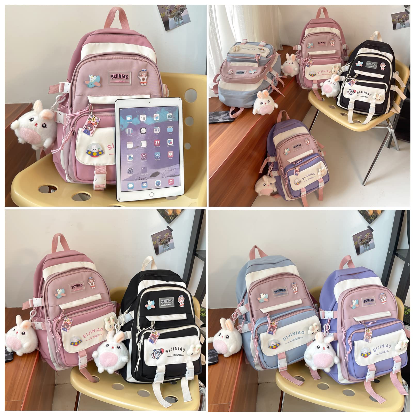 kebeixuan girls backpacks cute lightweight multiple compartments laptop 