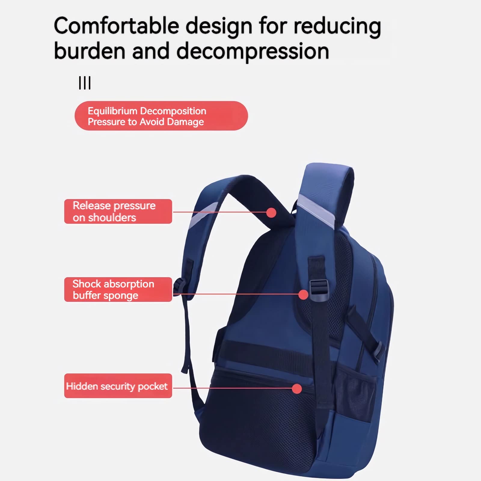 kebeixuan boys backpacks water-resistant hidden pocket with tote