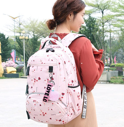 kebeixuan girls backpack multi-compartment school bag