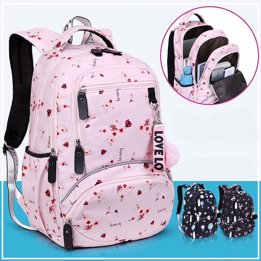 kebeixuan girls backpack multi-compartment school bag