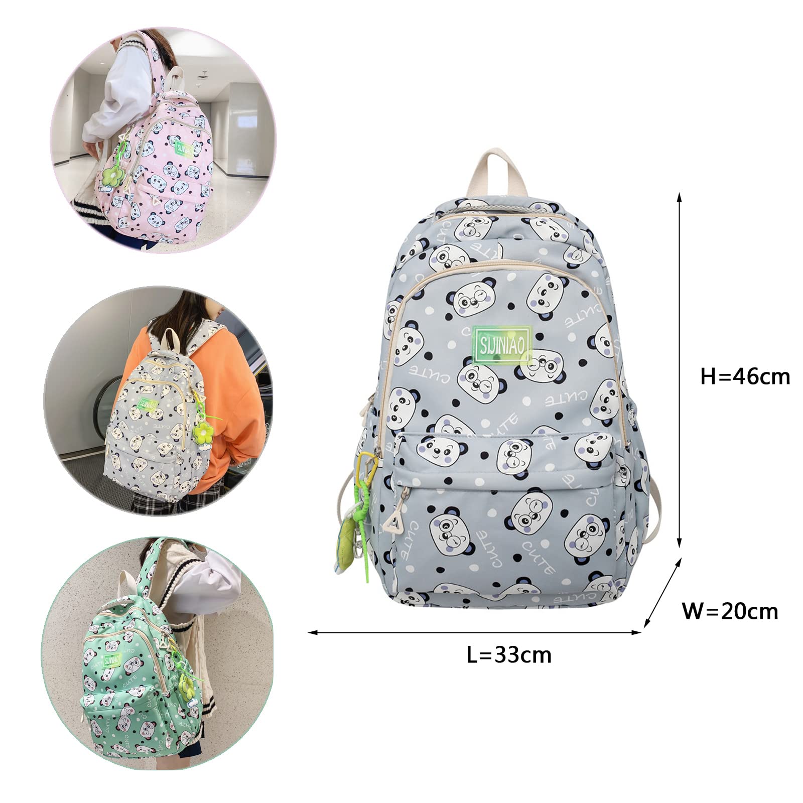 kebeixuan school girls backpacks lightwight water-repellent bookbag