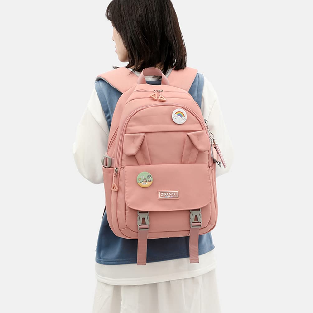 KEBEIXUAN Large Capacity Cute Bunny Ears Backpack for Girls