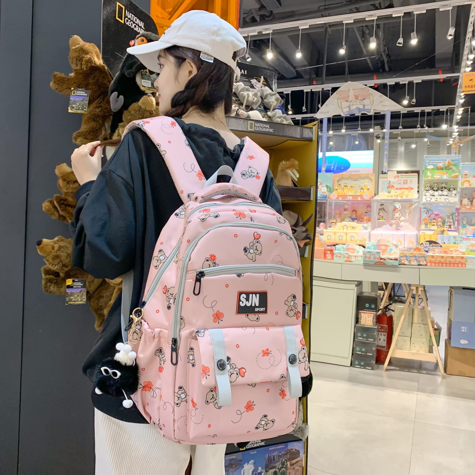 kebeixuan girls backpacks school daypack travel daypack bear