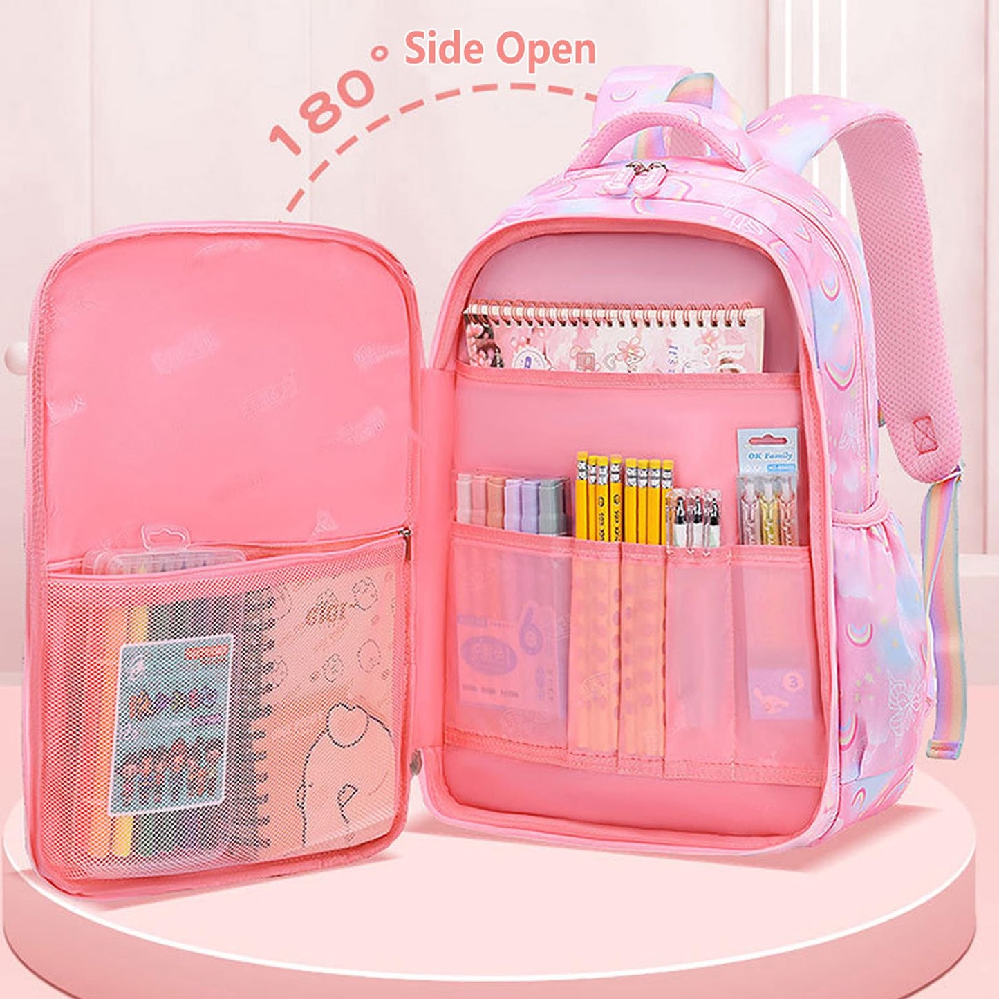 kebeixuan girls school backpacks side door large capacity cute