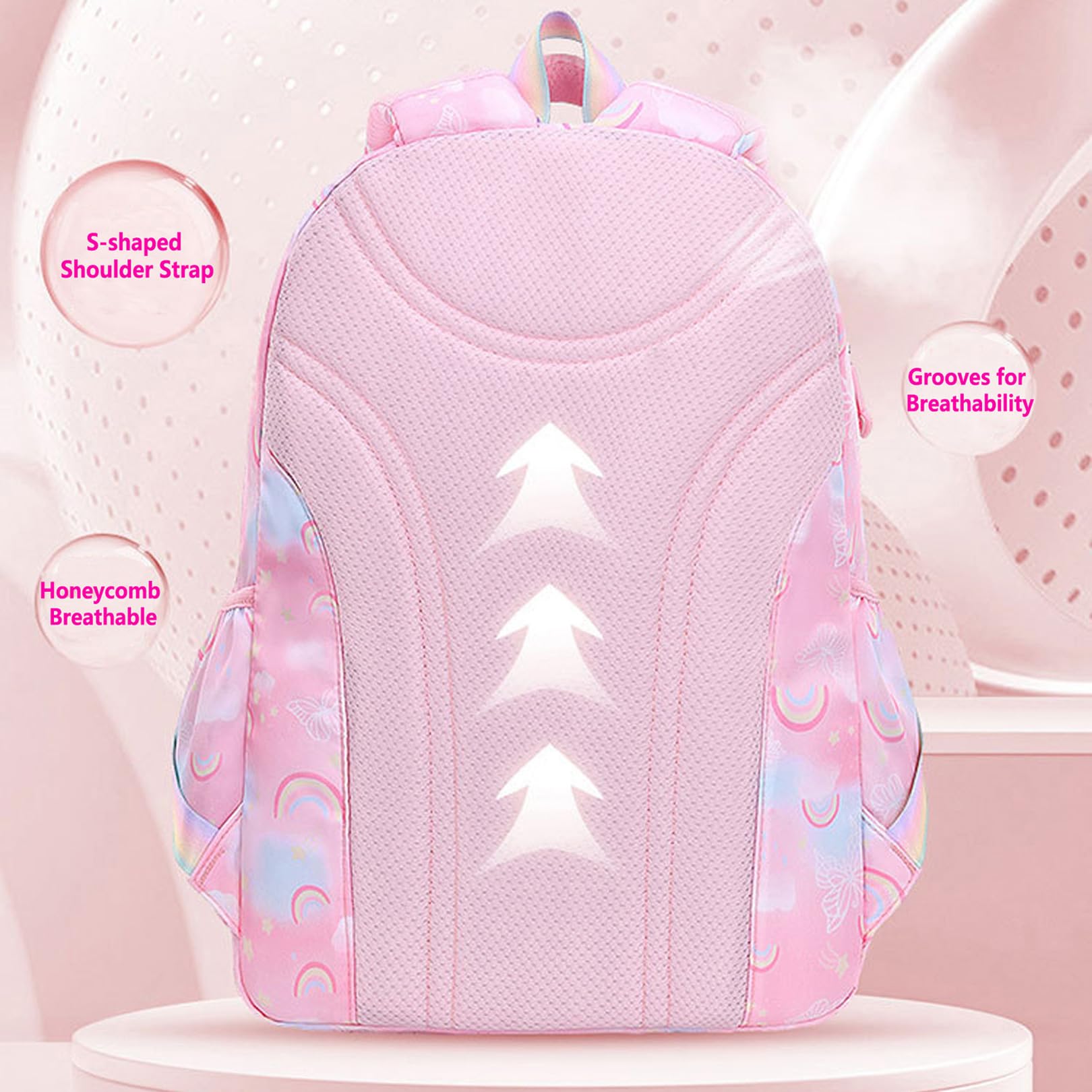 kebeixuan girls school backpacks side door large capacity cute