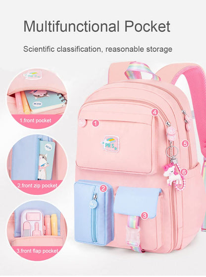 kebeixuan girls backpacks side door unicorn water repellent