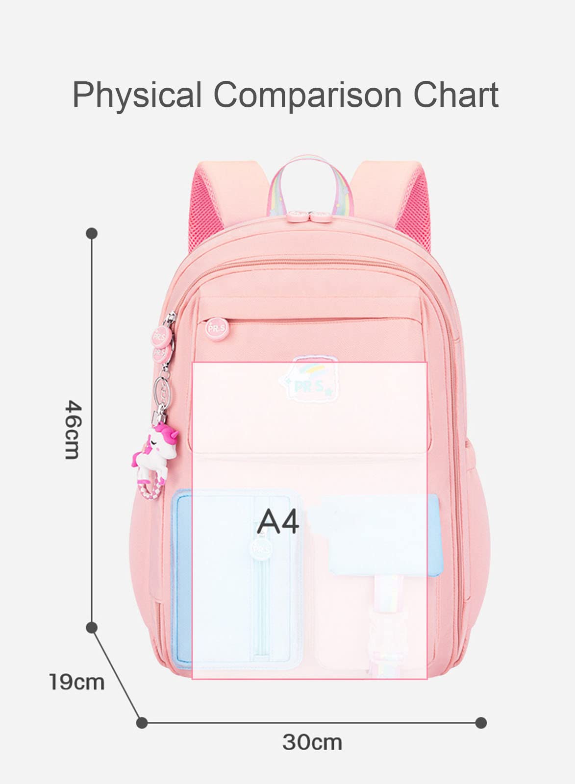 kebeixuan girls backpacks side door unicorn water repellent