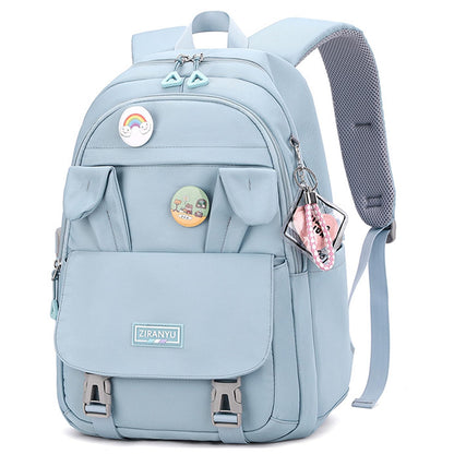 KEBEIXUAN Large Capacity Cute Bunny Ears Backpack for Girls