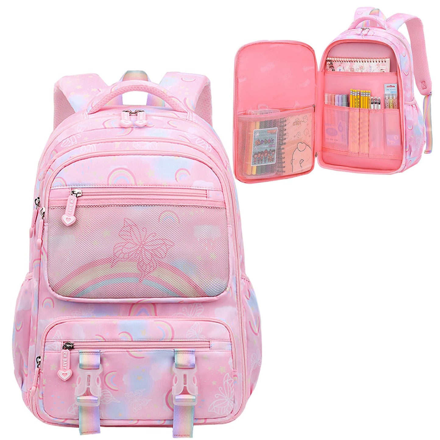 kebeixuan girls school backpacks side door large capacity cute