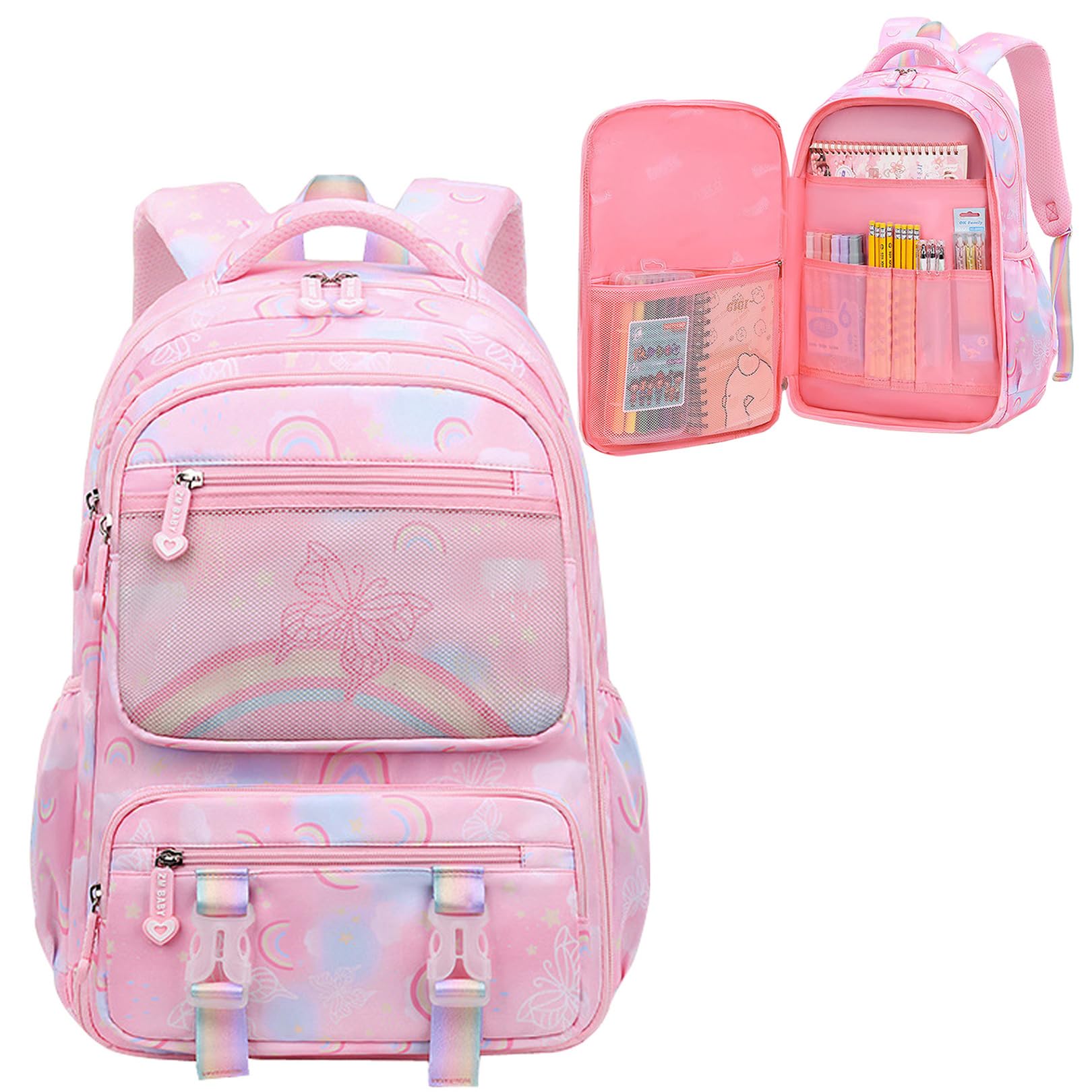 kebeixuan girls school backpacks side door large capacity cute