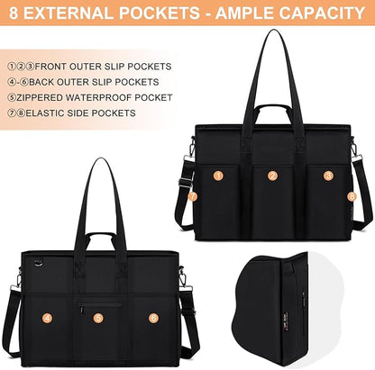 KEBEIXUAN Work Tote Bags for Women with Laptop Compartment Ideal for Teacher, Nurse, Professionals Versatile as Diaper Bag Laptop Tote