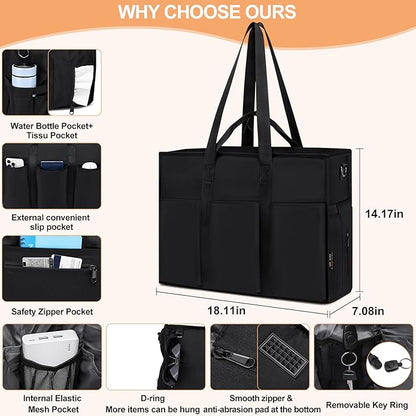 KEBEIXUAN Work Tote Bags for Women with Laptop Compartment Ideal for Teacher, Nurse, Professionals Versatile as Diaper Bag Laptop Tote