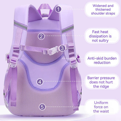 KEBEIXUAN Large Capacity School Backpack for Girls – Cute & Practical Bookbag for Kids Ages 6–12