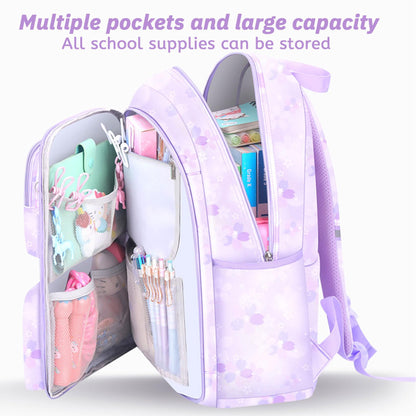 KEBEIXUAN Water-Resistant Large Capacity School Backpack for Girls – with Laptop Compartment