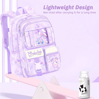 KEBEIXUAN Water-Resistant Large Capacity School Backpack for Girls – with Laptop Compartment