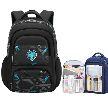 KEBEIXUAN Side Open School Bags, Boys Reflective Backpack