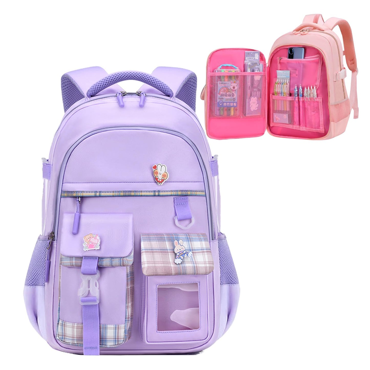 kebeixuan girls backpacks side door cute large capacity