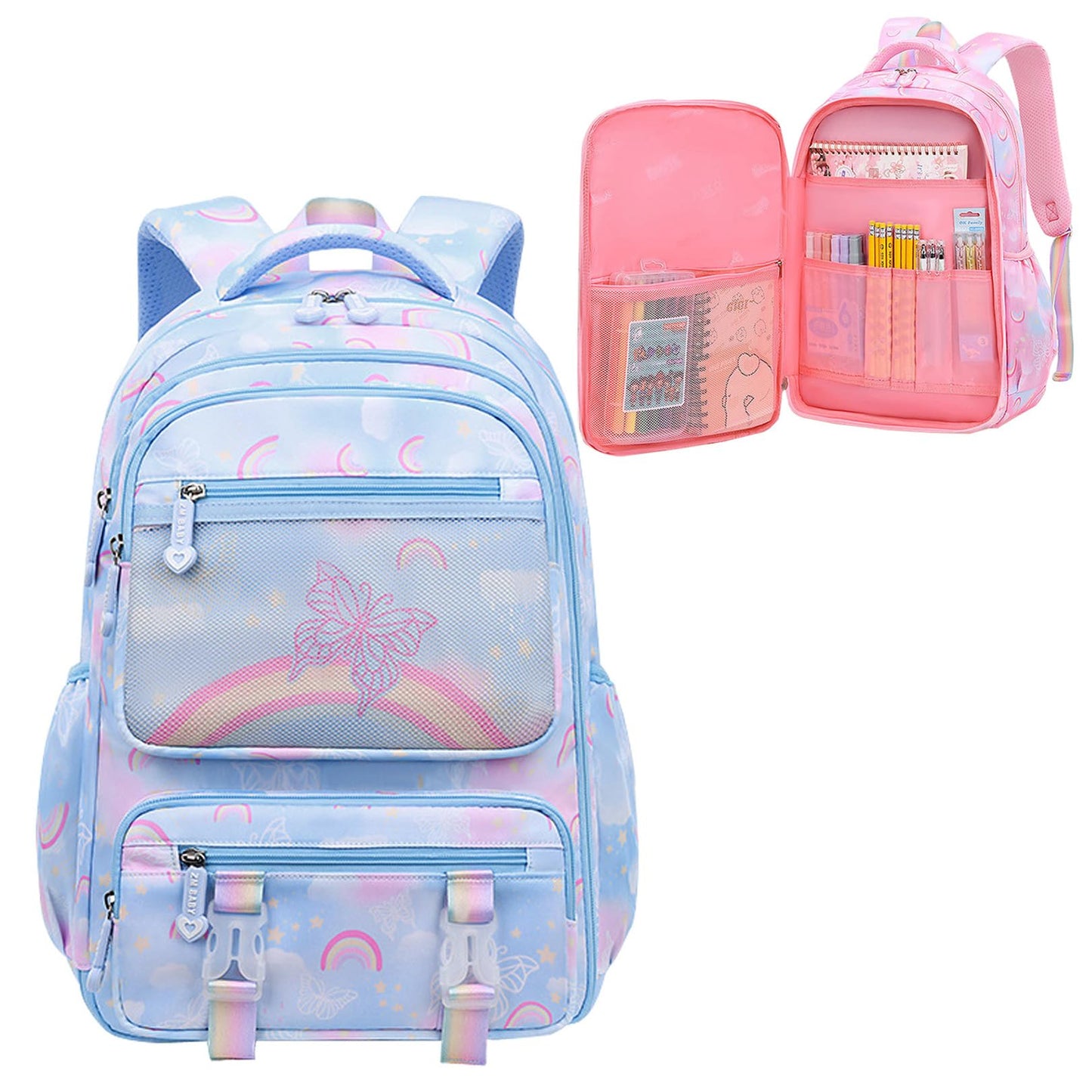 kebeixuan girls school backpacks side door large capacity cute